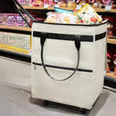 Axyaa Large Capacity Travel Rolling Tote Bag with Wheels and Zipper Closure