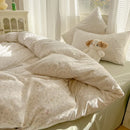 Axyaa Class A Knitted Cotton Printing Four-Piece Bed Set