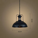 Axyaa Vintage Iron Pendant Light for Restaurant Kitchen Bar, American Country Retro Fixture
