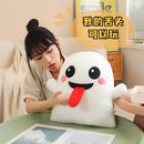 Axyaa Plush Ghost Pumpkin Eye Pillow Cushion - Halloween Decor & Gift