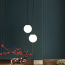 Axyaa Gold Glass Ball Pendant Light - Indoor LED Chandelier for Decor & Lighting