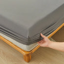 Axyaa Double/Queen Fitted Mattress Cover, Solid Color, Anti-Mite - 200X220cm