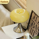 Axyaa Green/Yellow Apple Glass Desk Lamp with LED Projection Lighting