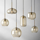 Axyaa Nordic Loft Glass Pendant Light for Kitchen Restaurant Industrial Decor