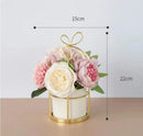 Ceramic Vase for Home Decor - Axyaa Desktop Ornament & Flower Pot