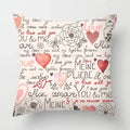 Axyaa Red Lips Heart Pillow - Black Love Sofa Car Cushion Cover