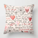 Axyaa Red Lips Heart Pillow - Black Love Sofa Car Cushion Cover