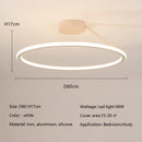 Axyaa Modern LED Round Ring Ceiling Chandelier Aluminum Dimmable Bedroom Light Fixtures