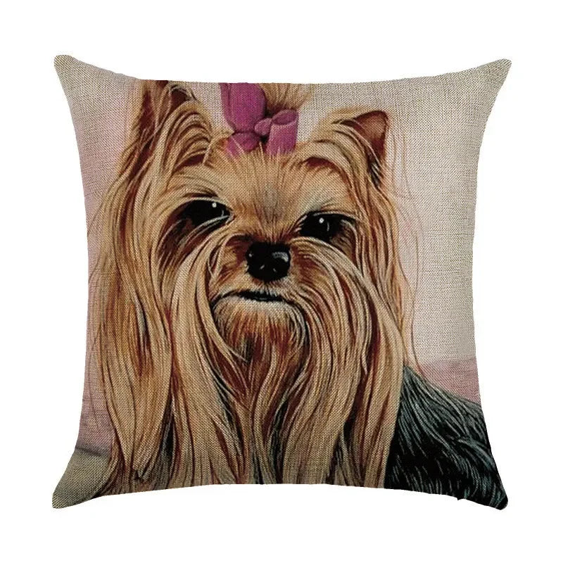 Axyaa Cartoon Design Linen Pillowcase for Home Décor