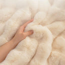 Axyaa Round Rabbit Fur Carpet: Soft Fluffy Rug for Home Decor & Kids Room
