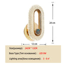 Axyaa Modern Crystal LED Wall Light for Home Decor - Round Oval Indoor Sconce