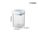 Axyaa Stackable Cereal Storage Container Vacuum Food Storage Box Transparent Jar