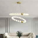 Axyaa Modern Glass Ball LED Ceiling Chandelier - Round Shaped Minimalist Pendant Light