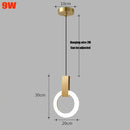 Axyaa Nordic LED Pendant Light: Stylish Ring Chandelier for Living Room, Dining Room, Bedroom