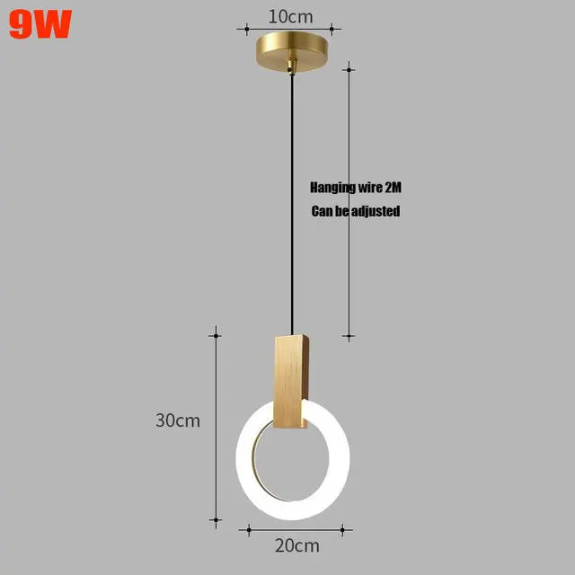 Axyaa Nordic LED Pendant Light: Stylish Ring Chandelier for Living Room, Dining Room, Bedroom