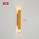 Axyaa Black LED Wall Lamp 18W for Bedroom Indoor Lighting Fixtures