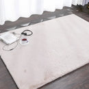 Axyaa Gray Faux Fur Carpet Soft Plush Rug for Modern Living Room and Children's Bedroom