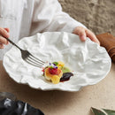 Axyaa Ceramic Pleated Dining Plate Set for High-end Dining Experience