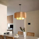 Axyaa Rattan Pendant Light: Japanese Wabi Sabi Bohemian Chandelier for Modern Home Decor