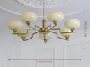 Axyaa French Style Glass Chandelier, Modern European Design for Home Living Spaces