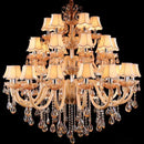 Axyaa Crystal Chandelier: Luxury Penthouse Living Room Lighting, Modern Candle Light for Staircase & Hall.