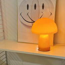 Axya Mushroom Glass Table Lamp White Milk Orange LED Bedside Light