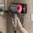 Axyaa Wall-Mounted Hair Dryer Holder: Metal Organizer for Bathroom Storage and Organization