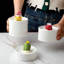 Axyaa Ceramic Dim Sum Dish Cooking Cold Dish Cake Pastry Plate 8.5cm High