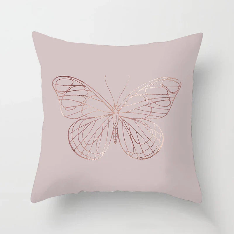 Axyaa Pink Geometric Print Decor Pillow Cover for Modern Luxury Home
