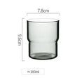 Axyaa 300-380ml Stackable Glass Mug Tumbler Cup in Various Colors for Hot/Cold Beverages