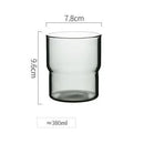 Axyaa 300-380ml Stackable Glass Mug Tumbler Cup in Various Colors for Hot/Cold Beverages
