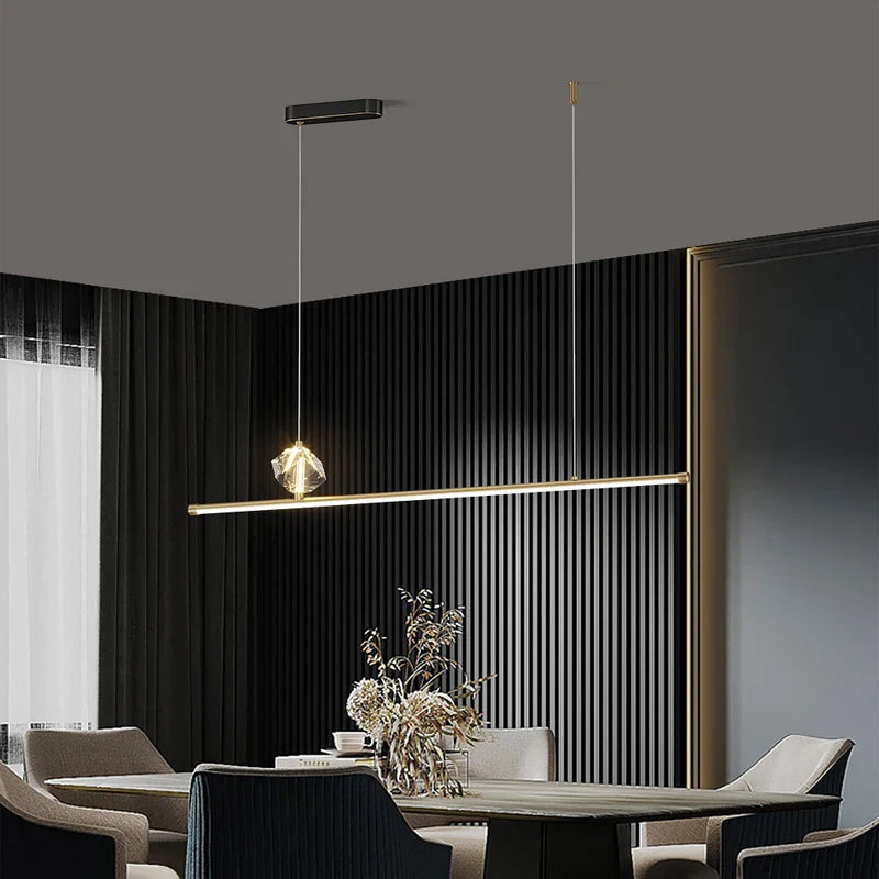 Axyaa Copper LED Pendant Light with Remote Control for Dining Room, Kitchen, Bar & Table