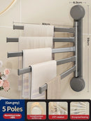 Axyaa Rotating Towel Rack: Bathroom & Kitchen Suction Cup Towel Rod