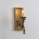 Axyaa French Retro Gold Carved Wall Lamp for Elegant Home Lighting