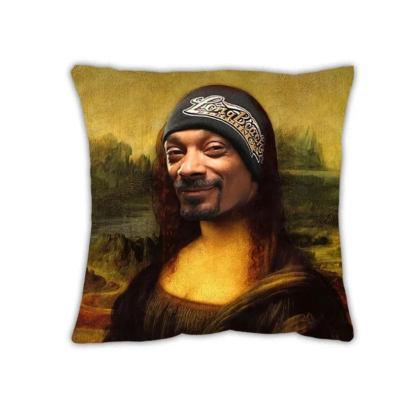 Axyaa Jesus Hip Hop Cushion Cover - Rapper Pillow Case for Home Decor