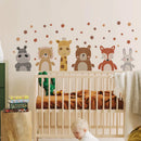 Axyaa Boho Giraffe Bear Animals Nursery Wall Sticker Kids Room Decor