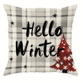Axyaa Christmas Tree Snowman Pillowcase for Home Sofa Decoration