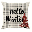 Axyaa Christmas Tree Snowman Pillowcase for Home Sofa Decoration