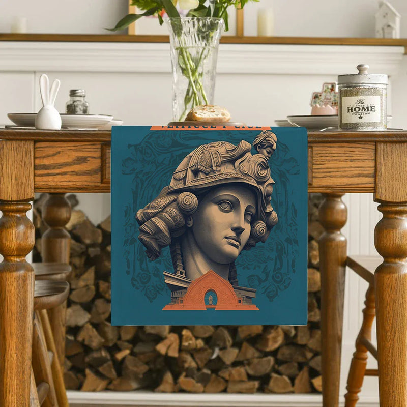 Axyaa Abstract Sculpture Pattern Table Runner for Wedding Party Dining Decor