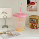Axyaa Kawaii Tumbler with Straw Lid, BPA Free Reusable Water Bottle