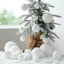 Axyaa White Foam Christmas Tree Snowball Ornaments