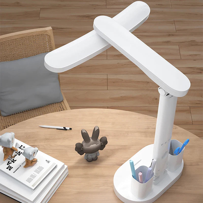 Axyaa LED Desk Lamp: Dimmable Foldable Table Light for Study, Reading, and Night Lighting