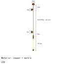 Axyaa Natural White Marble Copper Wall Sconce for Hotel Hall Room
