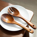 Axyaa Wooden Cutlery Set - Japanese Style Spoon Fork Salad Utensil
