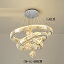 Axyaa Crystal Chandelier Pendant Light for Living and Dining Room