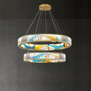 Axyaa Crystal LED Pendant Light Chandelier Living Room Lighting Fixtures