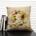 Axyaa Flower Print Cushion Cover: Decorative Sofa Throw Pillow for Home Décor & Comfort.