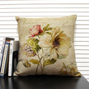 Axyaa Flower Print Cushion Cover: Decorative Sofa Throw Pillow for Home Décor & Comfort.