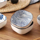 Axyaa Ceramic Square Snack Plate for Sushi, Yakiniku, Dried Fruit & Cutlery