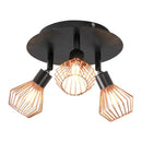 Axyaa Industrial Diamond Cage Loft Chandelier Iron Ceiling Light for Living Room and Kitchen